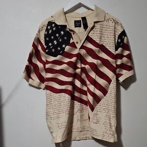 Cream and Red Polo Shirt